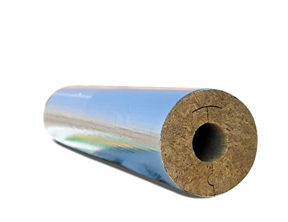 Цилиндр теплоизоляционный минераловатный кашированный алюминиевой фольгой Г1 100 кг/м3 76х70 мм ГОСТ 23208-2003