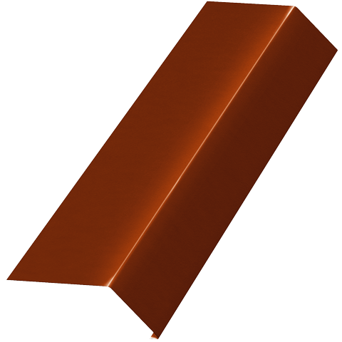 Карнизная планка оцинкованная 0,4х100х65 мм RAL 8019 (Серо-коричневый)